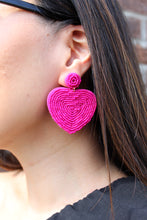 Load image into Gallery viewer, Elle Beaded Heart Earrings
