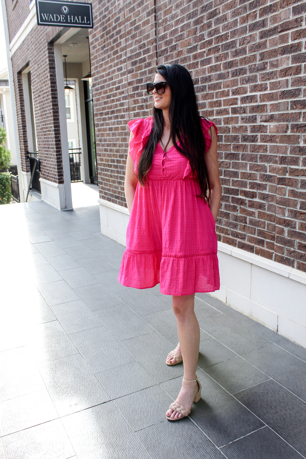 Poppy Ruffled V-Neck Dress